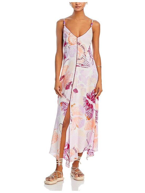 Poupette St. Barth Dresses & Skirts - Poupette St. Barth Bessie Floral Print Maxi Dress Pink Macro Sz S